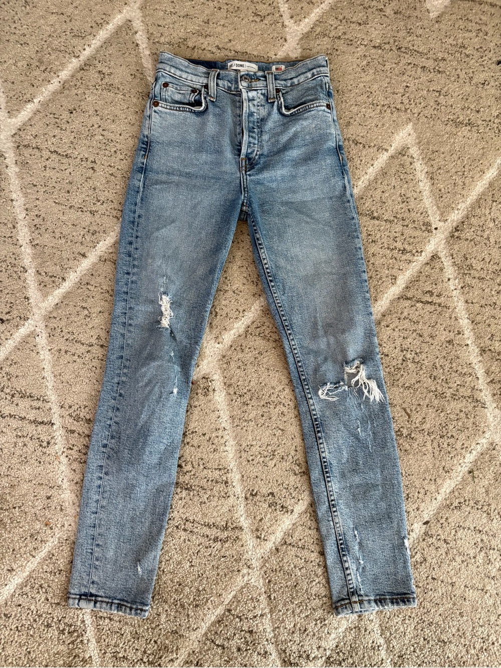 Re/Done High Waist Ankle Crop Jeans Size 24
